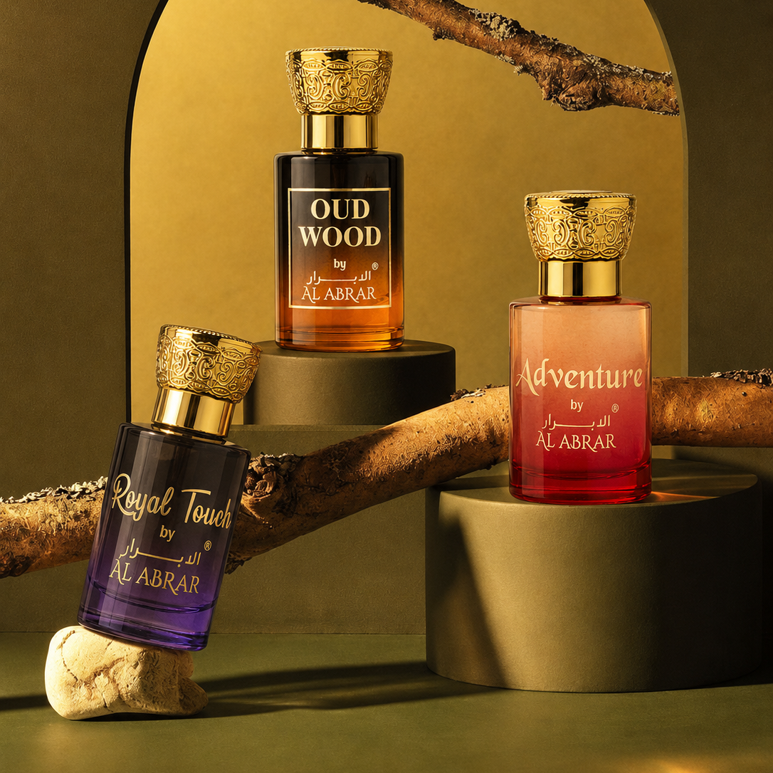 3 In 1 Premium Fragrance Combo Oud Wood Royal Touch Adventure Luxury Perfume Gift Set