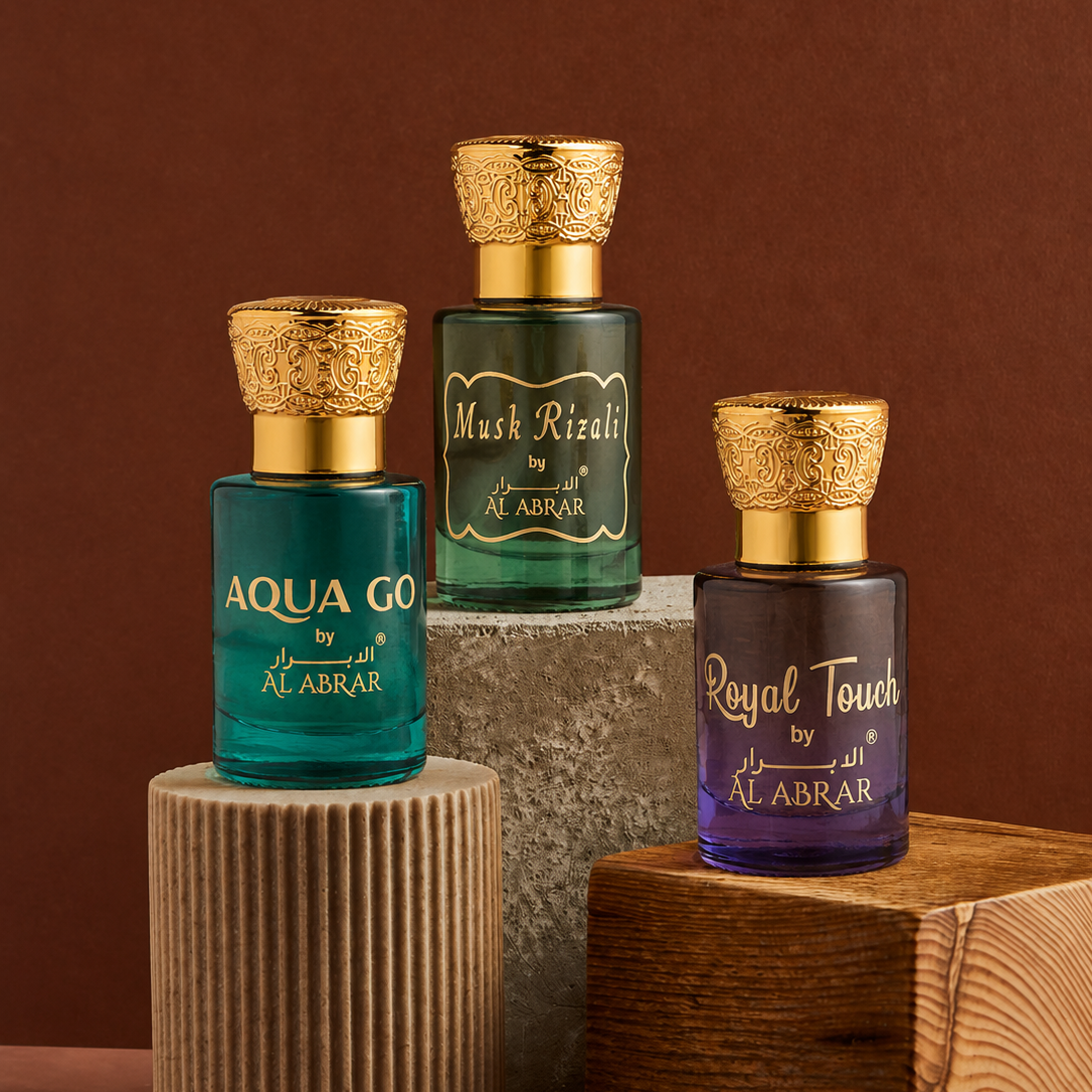 3 In 1 Premium Fragrance Combo Musk Rizali Royal Touch Aqua Go Luxury Perfume Gift Set
