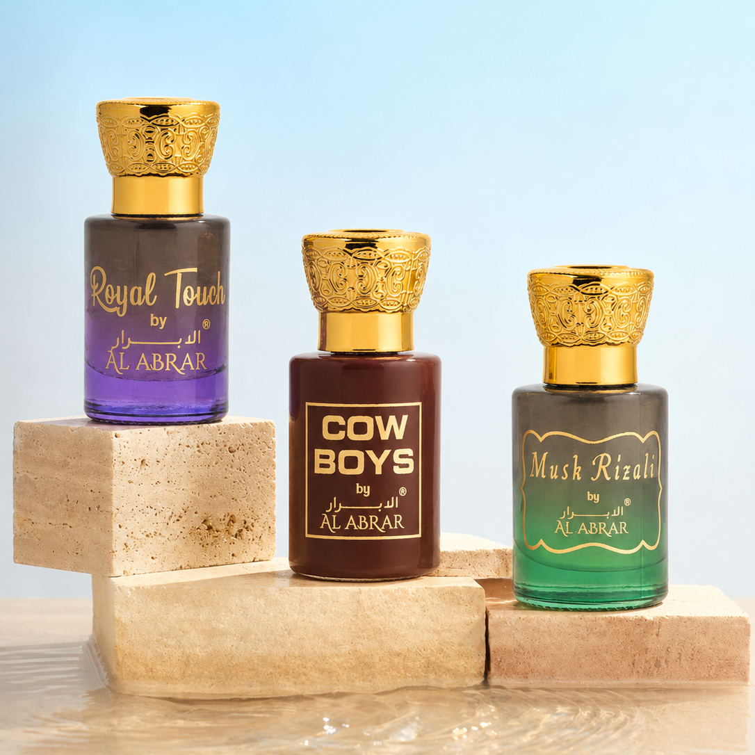 3 In 1 Premium Fragrance Combo Cow Boys Royal Touch Musk Rizali Luxury Perfume Gift Set